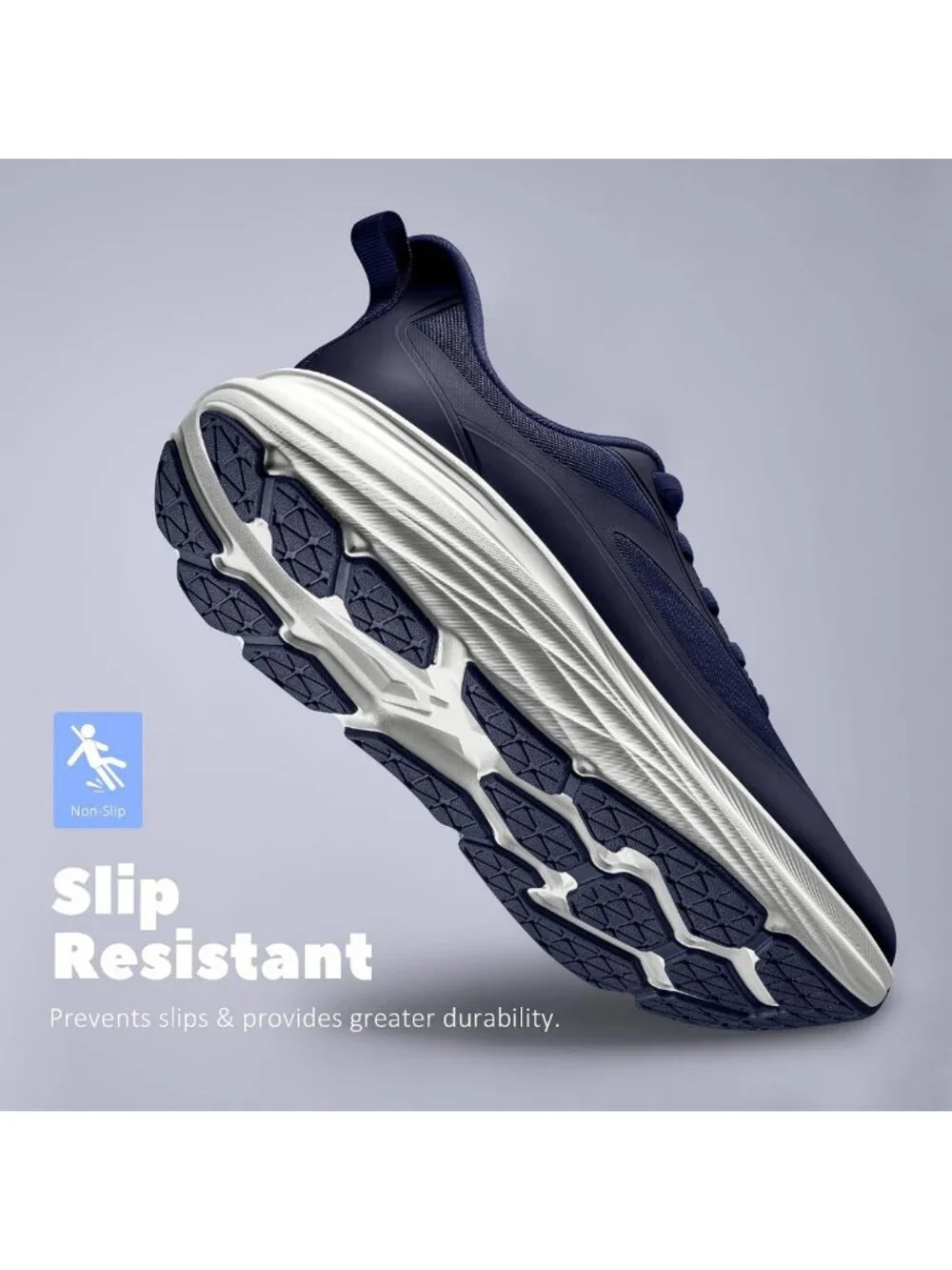 Cushioned Slip-On Walking Shoes for Men | Comfortable Running & Tennis Sneakers